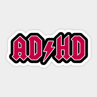 AC/DC T-shirt for persons with ADHD Sticker